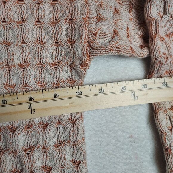 Knox Rose Women's Turtleneck Sweater Size Small Long Sleeve Woven Cream - Picture 6 of 10